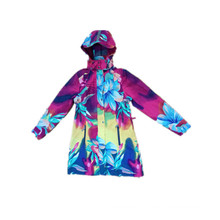 Colourful Hooded PVC Raincoat for Woman